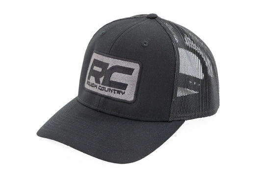 84128 Rough Country Hat - Black Mesh - Rough Country Patch - Black/Black - Richardson 112 Rough Country Canada