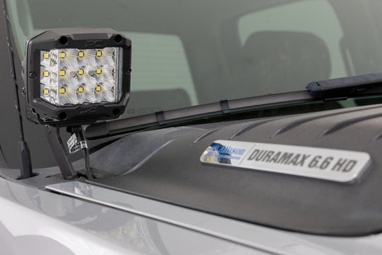 71059 LED Light - Ditch Mount - 2" Black Pair - Flood - Chevy 1500 (2007-2013) Rough Country Canada