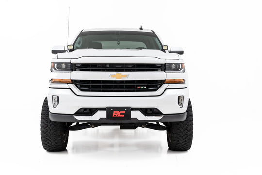 71054 LED Ditch Light Kit - 2in Black Pair - White DRL - Chevy/GMC 1500 (14-18) Rough Country Canada