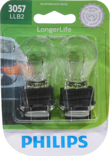 3057LLB2 Philips LongerLife Miniature 3057LL - LongerLife - Twin Blister Pack Philips Bulbs