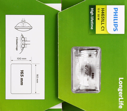 H4651LLC1 Philips LongerLife Sealed Beam H4651LL - LongerLife - Single Commercial Pack Philips Bulbs