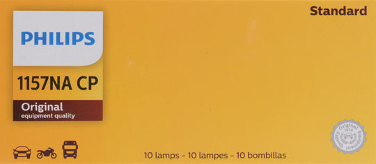 1157NACP Philips Standard Miniature 1157NA - Standard - Multiple Commercial 10-Pack Philips Bulbs