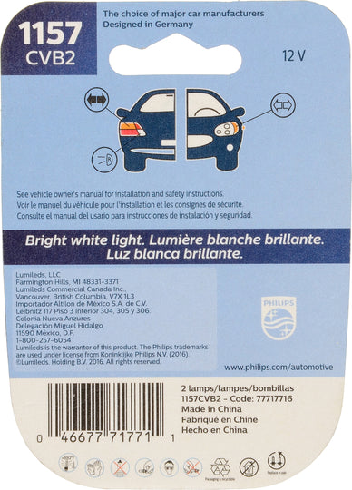 1157CVB2 Philips CrystalVision ultra miniature 1157 - CrystalVision Ultra - Twin Blister Pack Philips Bulbs