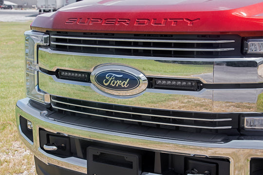 70697 LED Light - Grille Mount - 8" Black Pair - Ford Super Duty (17-19) Rough Country Canada