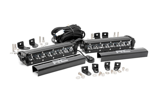 70696 LED Light - Grille Mount - 8" Chrome Pair - Ford Super Duty (17-19) Rough Country Canada