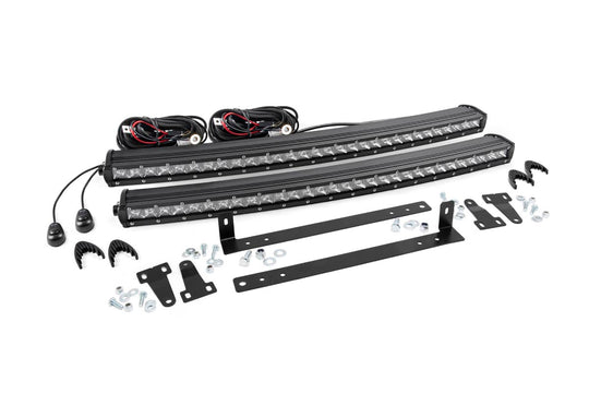 70660 LED Light - Grille Mount - Dual 30" Chrome Single Row - Ford F-150 (09-14) Rough Country Canada
