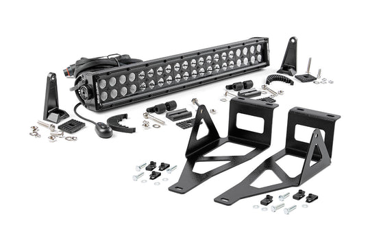 70665 LED Light - Bumper Mount - 2" Black Dual Row - Ford Super Duty (05-07) Rough Country Canada