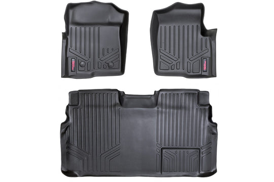 M-51112 Floor Mats - FR & RR - 2 Ret Hook - Ford F-150 2WD/4WD (2011-2014) Rough Country Canada