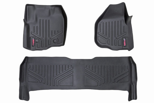 M-51213 Floor Mats - FR & RR - Raised FR Pedal - Ford Super Duty (12-16) Rough Country Canada