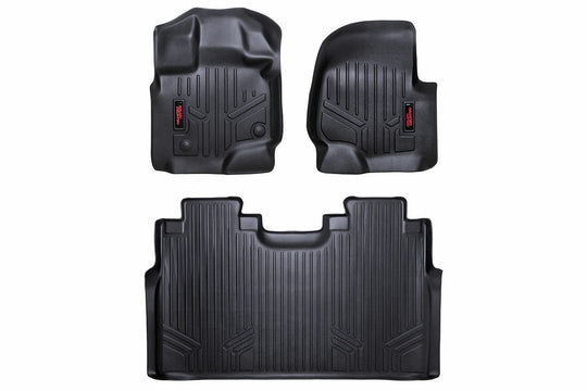 M-51512 Floor Mats - FR & RR - FR Buckets - Ford F-150 (15-23)/F-150 Lightning (2022) Rough Country Canada