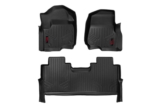 M-51712 Floor Mats - Front and Rear - Ford Super Duty 2WD/4WD (2017-2022) Rough Country Canada