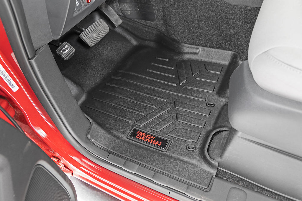 M-80515 Floor Mats - FR & RR - Crew Cab - Nissan Frontier 2WD/4WD (22-23) Rough Country Canada