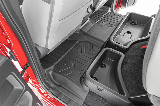 M-80515 Floor Mats - FR & RR - Crew Cab - Nissan Frontier 2WD/4WD (22-23) Rough Country Canada