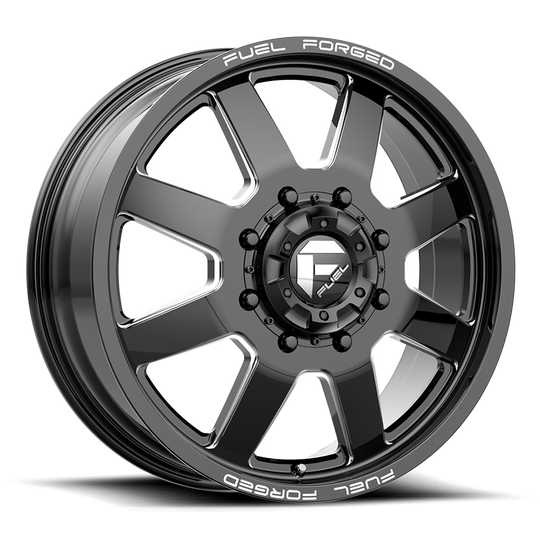 DE09248293 - Fuel Off-Road DE09 FF09D 24X8.25 8X210 105mm Matte Black Milled - Fuel Off-Road Wheels Canada