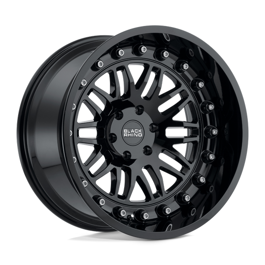 1795FRY-85127B71 - Black Rhino Fury 17X9.5 5X127 -18 mm Gloss Black - Black Rhino Wheels Canada