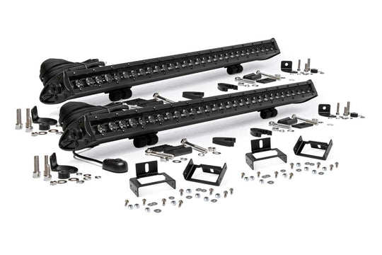 70771 LED Light - Grill Mnt - 30" Black Single Row Pair - Ford Super Duty (11-16) Rough Country Canada