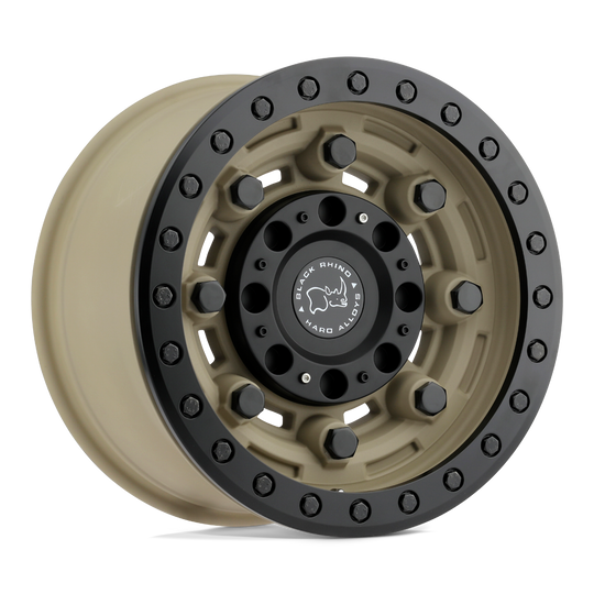 1785GAR006140D12 - Black Rhino Garrison Beadlock 17X8.5 6X139.7  0mm Desert W/ Matte Black Ring - Black Rhino Wheels Canada