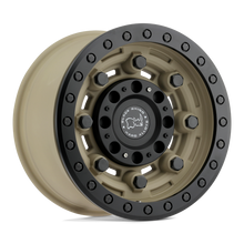 Charger l'image dans la galerie, 1785GAR-25114D71 - Black Rhino Garrison Beadlock 17X8.5 5X114.3 -32 mm Desert W/ Matte Black Ring - Black Rhino Wheels Canada