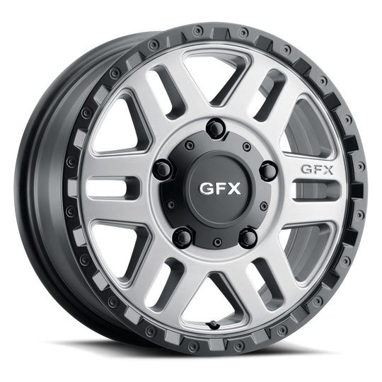 MV2 780-5160-50 GBR - G-FX Modern Van MV2 17X8 5X160 ET 50mm Matte Grey with Matte Black Lip - G-FX Modern Van Wheels Canada