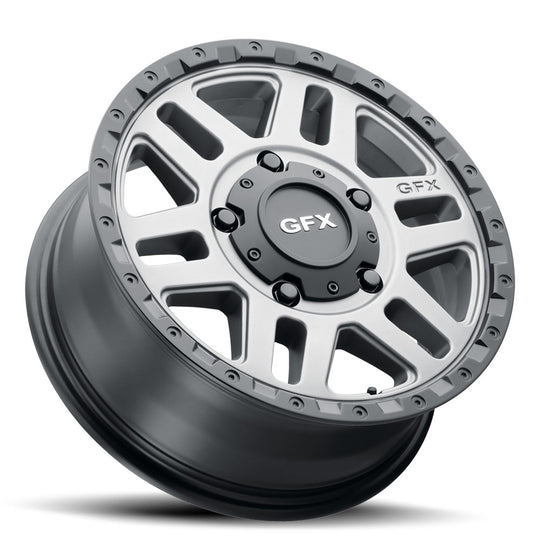MV2 780-6130-40 GBR - G-FX Modern Van MV2 17X8 6X130 ET 40mm Matte Grey with Matte Black Lip - G-FX Modern Van Wheels Canada