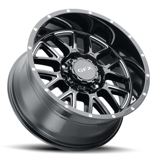 TM5 290-5009-12 GBM - G-FX Series TM5 20X9 5X127 / 5X139.7 ET 12mm Gloss Black Milled - G-FX Series Wheels Canada