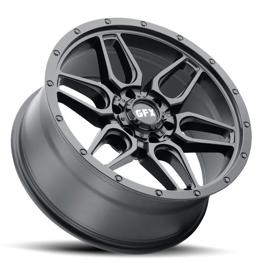 T18 785-6135-18 MB - G-FX TR-18 17X8.5 6X135 18mm Matte Black - G-FX Wheels Canada