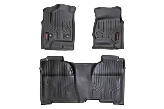 M-21413 Floor Mats - FR & RR - Crew Cab - Chevy/GMC 1500/2500HD/3500HD 2WD/4WD Rough Country Canada