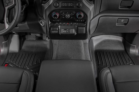 M-21614 Floor Mats - FR and RR - FR Bucket - Crew - w/o Underseat Storage - Chevy/GMC 1500/2500HD/3500HD (19-23) Rough Country Canada