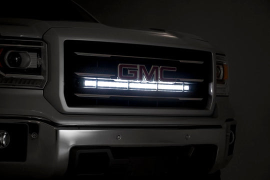 70625 LED Light - Behind Grille Mount - 30" Chrome Single Row - Chevy/GMC 1500 (14-18) Rough Country Canada
