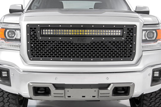 70190 Mesh Grille - 30" Dual Row LED - Black - GMC Sierra 1500 (14-15) Rough Country Canada