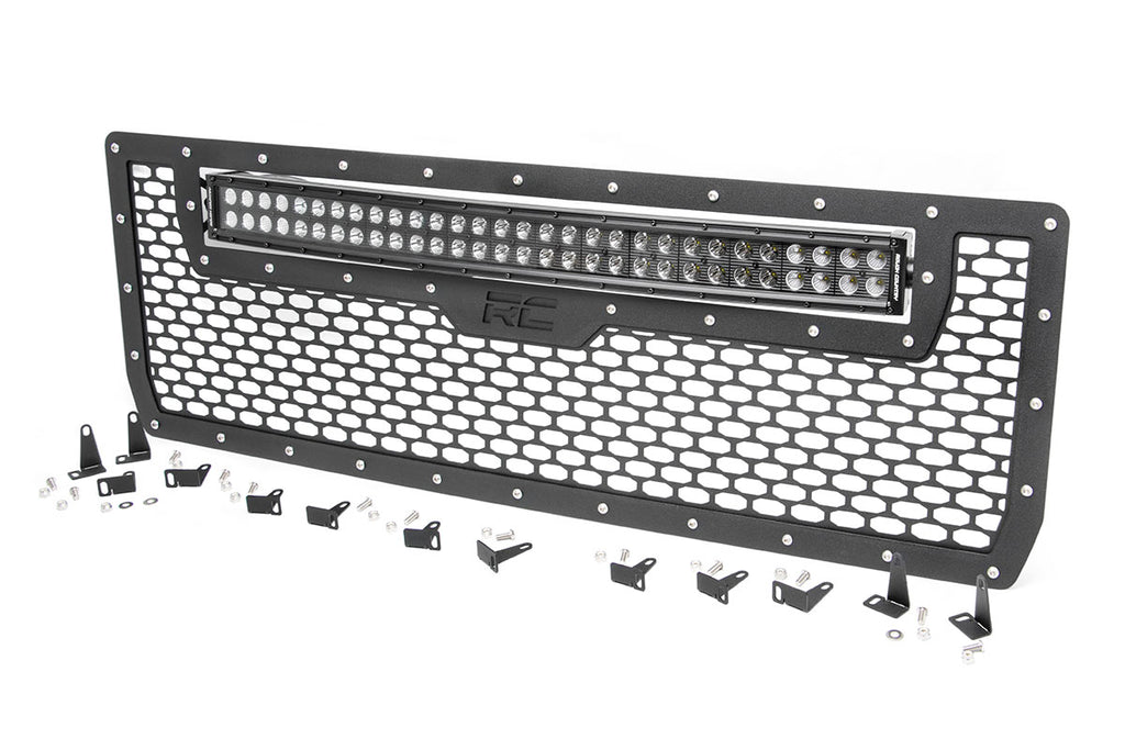 70190 Mesh Grille - 30" Dual Row LED - Black - GMC Sierra 1500 (14-15) Rough Country Canada