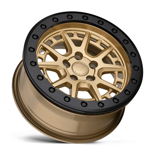 1570GRV155100L72 - Black Rhino Gravel Beadlock 15X7 5X100  15mm Gold W/ Black Ring & Bolts - Black Rhino Wheels Canada