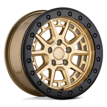 Load image into Gallery viewer, 1570GRV155100L72 - Black Rhino Gravel Beadlock 15X7 5X100  15mm Gold W/ Black Ring &amp; Bolts - Black Rhino Wheels Canada