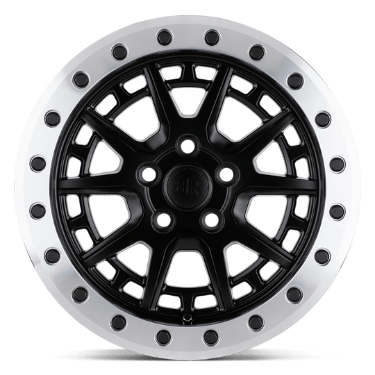 1570GRV155100F72 - Black Rhino Gravel Beadlock 15X7 5X100  15mm Matte Black W/ Machined Ring - Black Rhino Wheels Canada