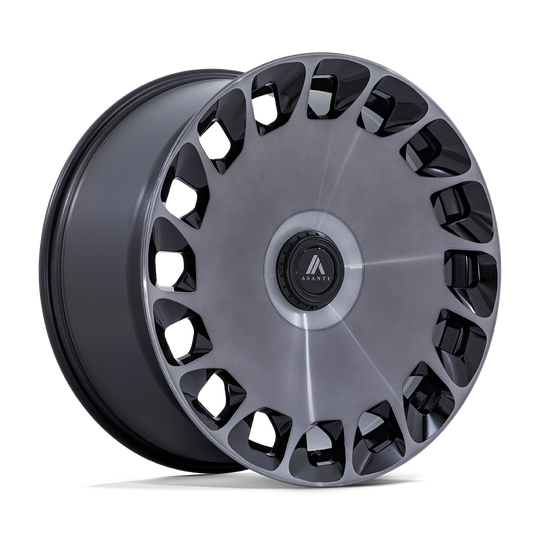 AB045BT24100015 - Asanti ABL-45 Aristocrat 24X10 BLANK  15mm Gloss Black Machined Face With Ddt - Asanti Wheels Canada