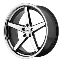 Charger l'image dans la galerie, AVS2-20105638MS - Adventus AVS-2 20X10 5X112 38mm Gloss Black Machined with SS Lip - Adventus Wheels Canada