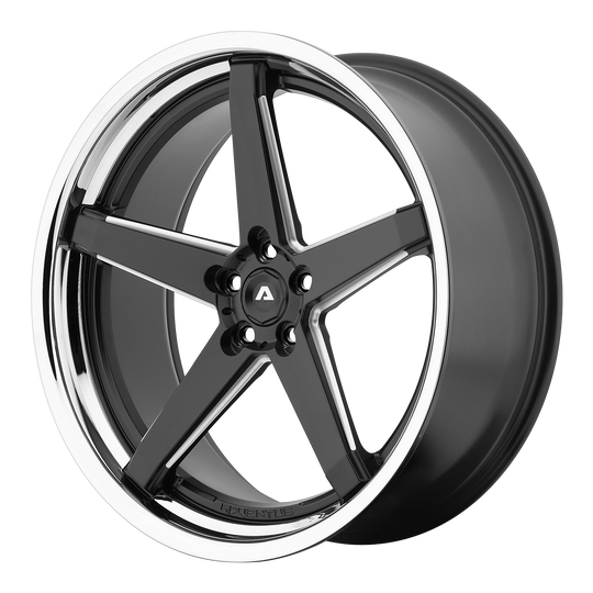 AVS2-22905225MB - Adventus AVS-2 22X9 5X120 25mm Matte Black Milled with SS Lip - Adventus Wheels Canada