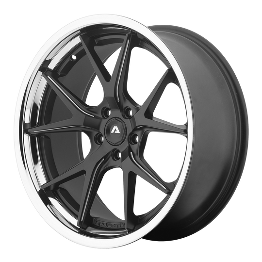 AVS3-20055240SL - Adventus AVS-3 20X10.5 5X120 40mm Gloss Black with Machined Spoke Faces - Adventus Wheels Canada