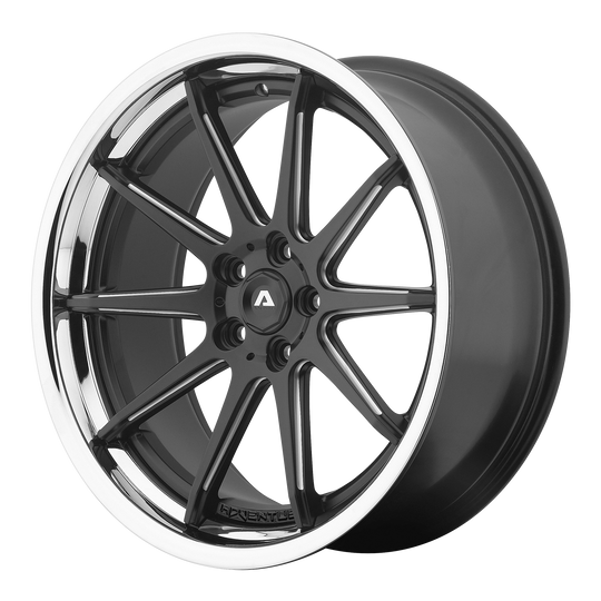 AVS4-22903635MB - Adventus AVS-4 22X9 5X130 35mm Satin Black Milled with SS Lip - Adventus Wheels Canada