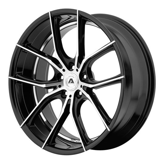 AVX6-20101227MS - Adventus AVX-6 20X10 5X114.3 27mm Gloss Black Machined - Adventus Wheels Canada