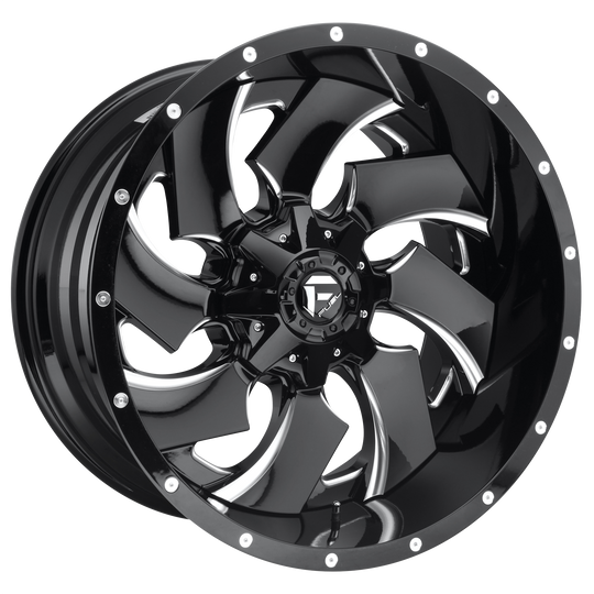 D23922829225BR - Fuel Off-Road D239 Cleaver 22X8.25 8X200 ET -174mm Gloss Black Milled - Fuel Off-Road Wheels Canada