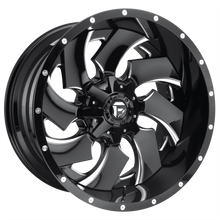 Load image into Gallery viewer, D23922828DFBL - Fuel Off-Road D239 Cleaver 22X8.25 8X165.1 ET 127mm Gloss Black Milled - Fuel Off-Road Wheels Canada