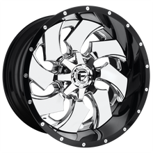 Load image into Gallery viewer, D24022828D35BL - Fuel Off-Road D240 Cleaver 22X8.25 8X165.1 ET -237mm Chrome with Gloss Black Lip - Fuel Off-Road Wheels Canada