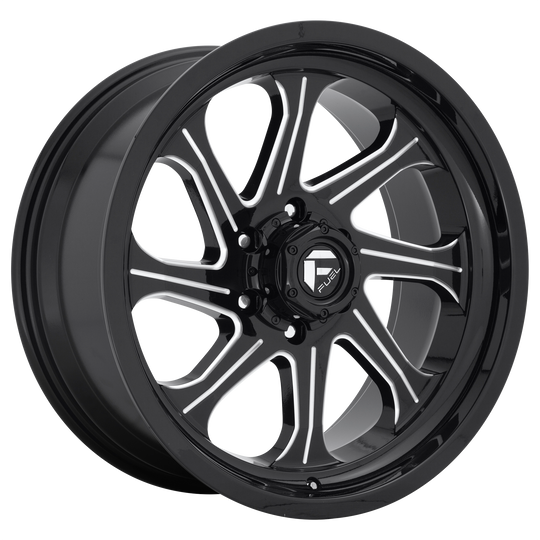 D67620907550 - Fuel Off-Road D676 Seeker 20X9 5X127 1mm Gloss Black Milled - Fuel Off-Road Wheels Canada