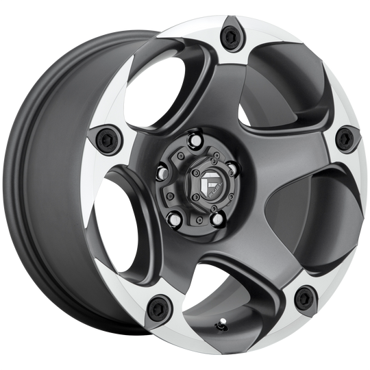D68417908445 - Fuel Off-Road D684 Menace 17X9 6X139.7 -12 mm Matte Gun Metal Machined - Fuel Off-Road Wheels Canada