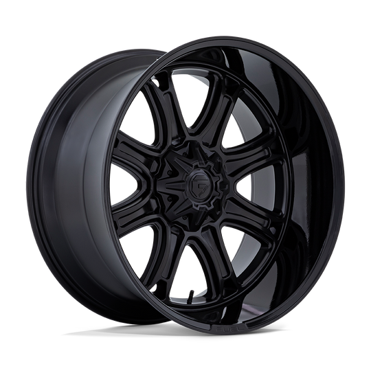 FC853MB20904301 - Fuel Off-Road Darkstar 20X9 5X127 5X135 1mm Matte Black With Gloss Black Lip - Fuel Off-Road Wheels Canada