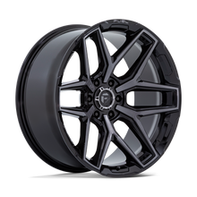 Load image into Gallery viewer, FC854BT18906830 - Fuel Off-Road Flux 18X9 6X139.7 30mm Gloss Black Brushed Face With Gray Tint - Fuel Off-Road Wheels Canada