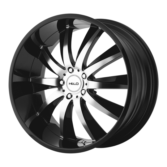 HE85128512335 - Helo HE851 20X8.5 5X114.3  35mm Gloss Black With Machined Face - Helo Wheels Canada