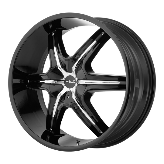 HE89124966335 - Helo HE891 24X9 6X135 / 6X139.7 35mm Gloss Black - Helo Wheels Canada