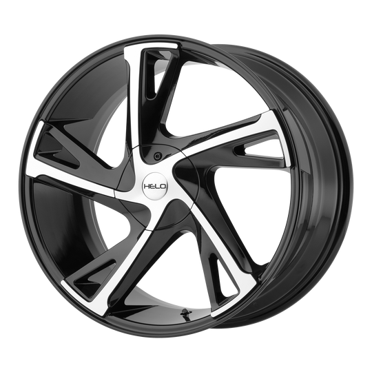 HE90267017342 - Helo HE902 16X7 5X114.3 5X120 42mm Gloss Black Machined - Helo Wheels Canada